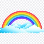 Rainbow with, Rainbow, Rainbow with clouds, PNG, PNG Images, Transparent Files, png free, png file, Free PNG, png download, PNG Image Hub,