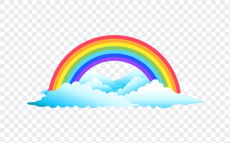 Rainbow with, Rainbow, Rainbow with clouds, PNG, PNG Images, Transparent Files, png free, png file, Free PNG, png download, PNG Image Hub,