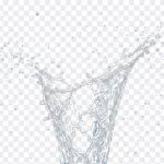 Dynamic water splash, frozen in time. Crystal droplets burst outwards, showcasing the beauty and power of a water splash. Stunning photography