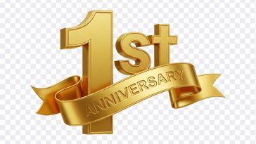 1st Anniversary, 1st, 1st Anniversary PNG, Anniversary PNG, PNG, PNG Images, Transparent Files, png free, png file, Free PNG, png download, PNG Image Hub,