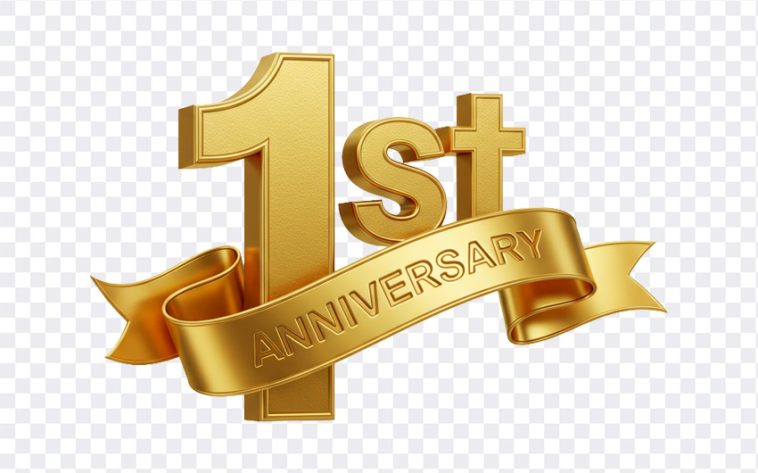 1st Anniversary, 1st, 1st Anniversary PNG, Anniversary PNG, PNG, PNG Images, Transparent Files, png free, png file, Free PNG, png download, PNG Image Hub,