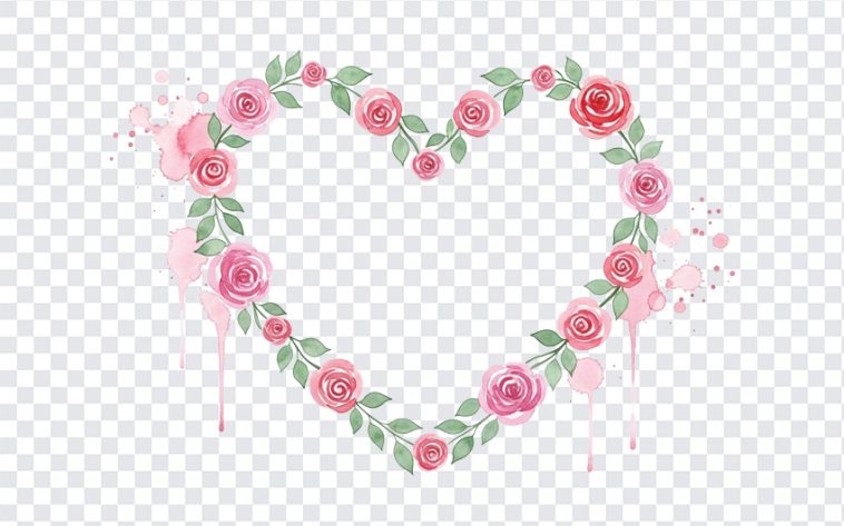 Watercolor Heart With Roses, Roses PNG, Heart With Roses PNG, Watercolor Heart With Roses PNG, Watercolor Heart, PNG, PNG Images, Transparent Files, png free, png file, Free PNG, png download, PNG Image Hub,
